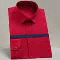 Men's mercerised stretch work shirt in colour 3-810, polyethylene fibre blend, size 40