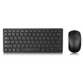 Wireless keyboard and mouse set with USB connection, 1200dpi optical mouse, black or white, 10m range