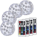 Swimming pool decorative light with remote control showing IP68 waterproof rating and 70mm diameter