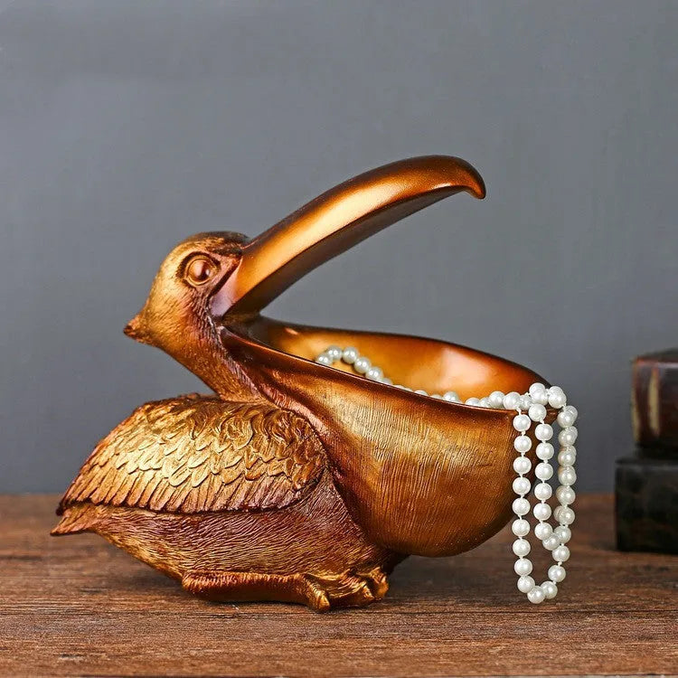 Creative European-style resin home decoration in champagne colour for key storage near door or wine cabinet