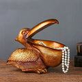 Creative European-style resin home decoration in champagne colour for key storage near door or wine cabinet