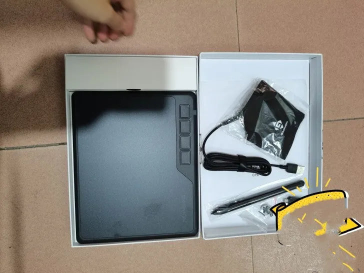 Gaoman S620 drawing board, USB digital graphics tablet with electromagnetic pressure induction for PS and AI