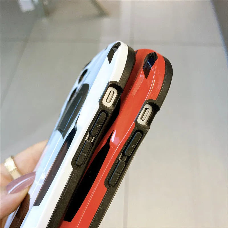 Sports car graffiti phone case in red for iPhone 12, soft silicone back cover