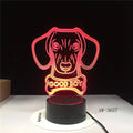 Colourful gradient LED table lamp with acrylic shade and remote control on a desk