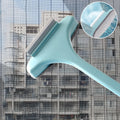 Household window cleaning brush set with sassafras head and gap brush tool on a blue background