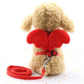 Cute Angel nylon dog leash in blue colour on a plain background
