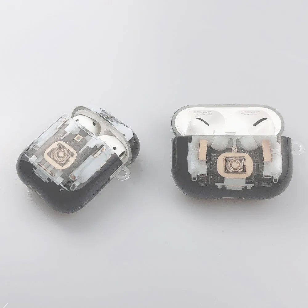 Steampunk mechanical design TPU protective cover for Apple AirPods 1st and 2nd generation