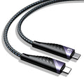 Black and gray PD100W TYPE-C to TYPE-C fast charging data cable 1 metre length