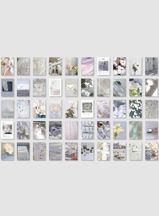 Japanese paper hand-torn sticker book with 50 different 4x6cm patterns in seven colour options