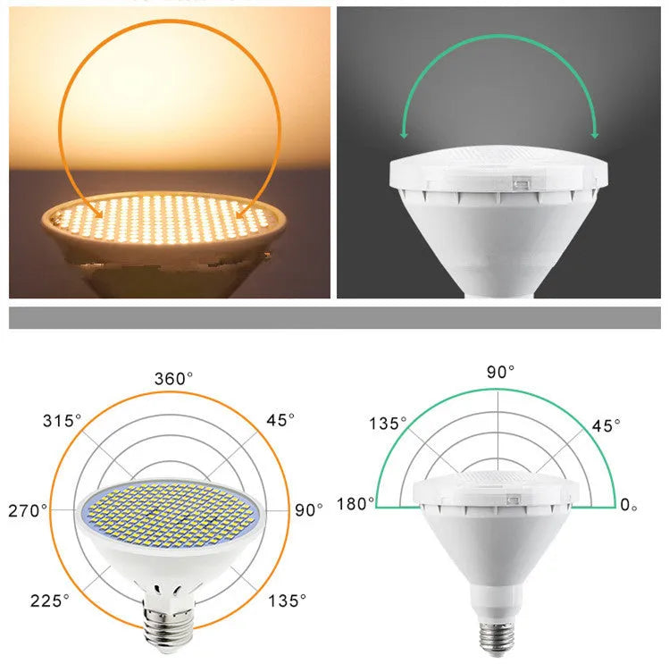 E27 LED lamp cup energy-saving bulb with 300 LED beads for indoor household lighting