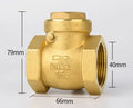 Brass horizontal and vertical check valve with threaded ends for pipe sizes DN15 to DN100