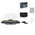 Car head-up display phone bracket with QI wireless charging, 160x97x92mm ABS shell and organic glass projector panel