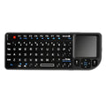 Mini black Bluetooth laser touch keyboard, 69 keys, backlit, 155x59x13mm, 116g, ABS, palm-sized