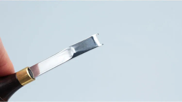 Sectional cutting wide shovel edge thinning knife hand tool for maintaining shovel blades