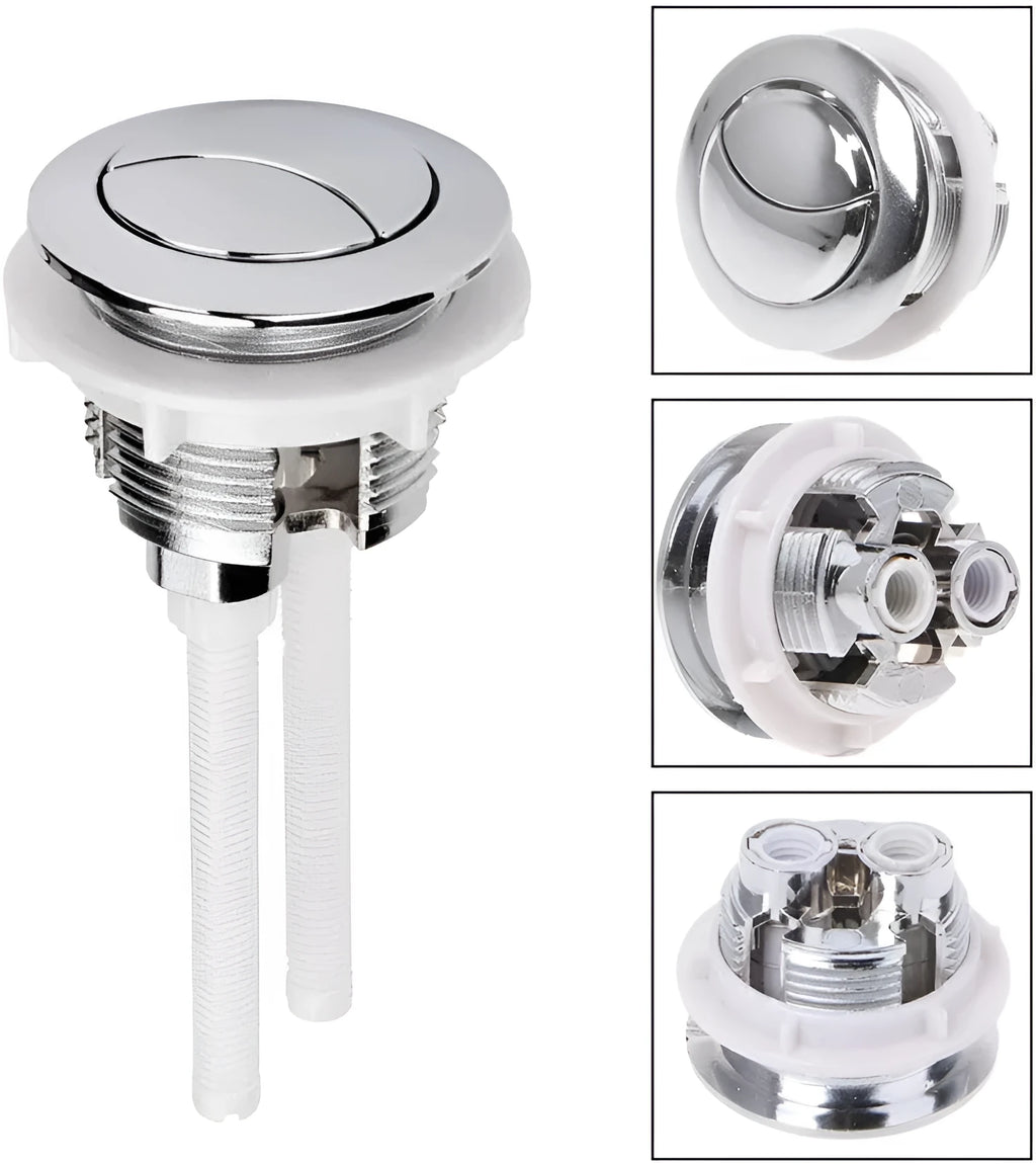 38mm round double flush toilet button in ABS plastic for one-piece toilet tank replacement