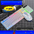 Wired keyboard and mouse set with multimedia keys shown in black and white colour options