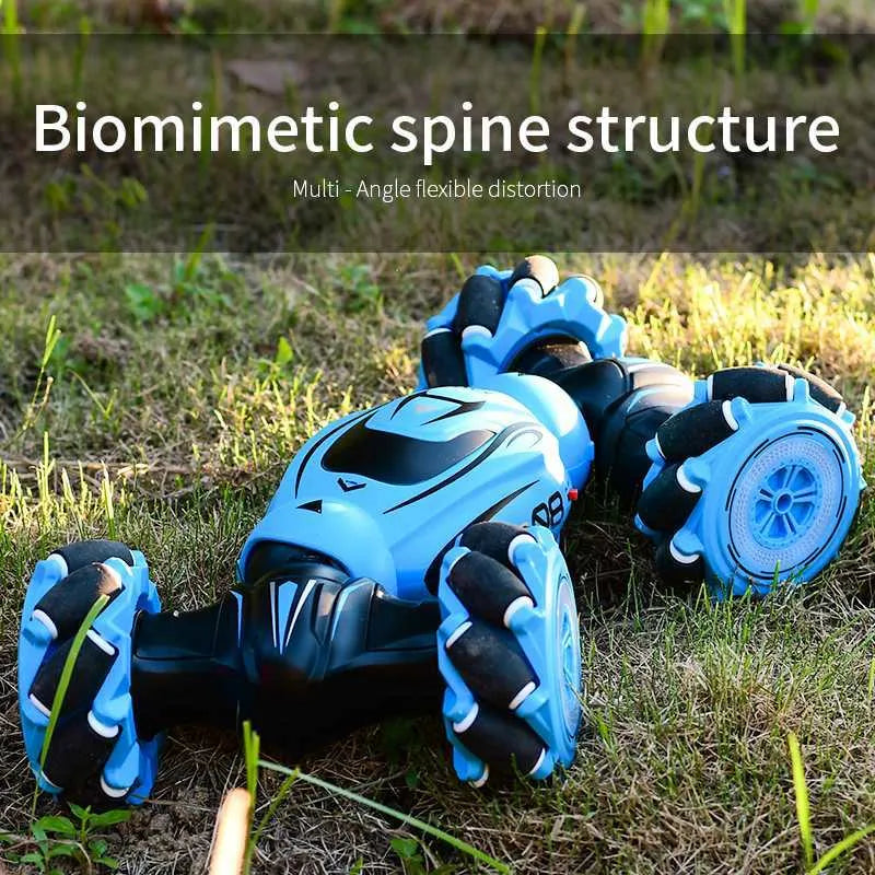 D876 blue gesture sensing remote control car with somatosensory remote and rechargeable lithium battery.