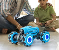 D876 blue gesture sensing remote control car with somatosensory remote and rechargeable lithium battery.