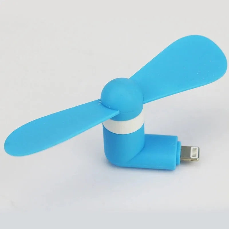Portable phone mini fan with rotary switch in multiple colour options
