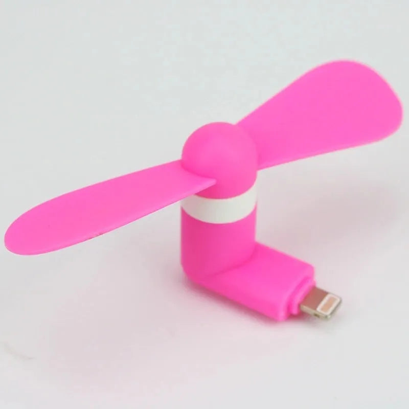 Portable phone mini fan with rotary switch in multiple colour options
