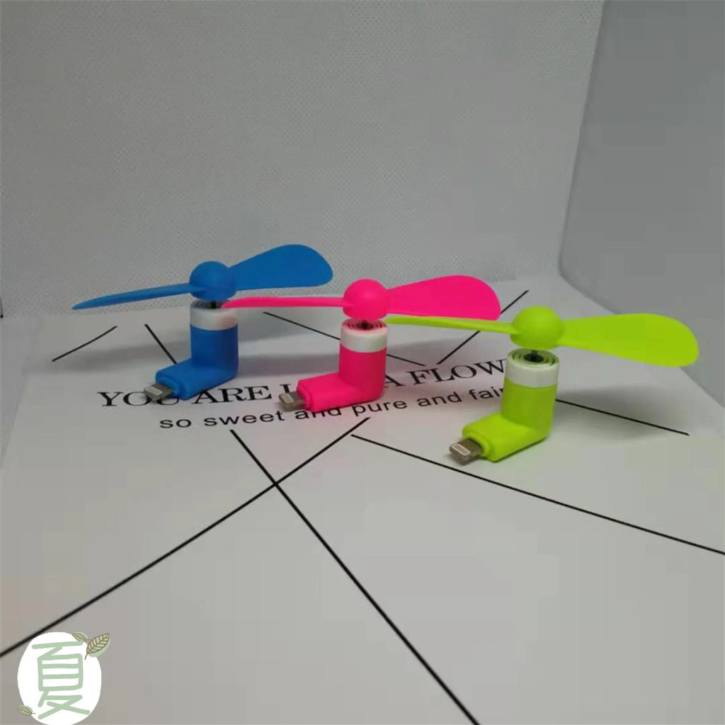 Portable phone mini fan with rotary switch in multiple colour options