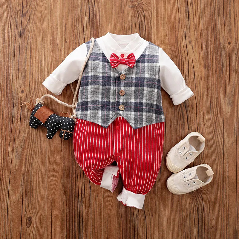 Baby jumpsuit in cotton fabric with long sleeves for spring and autumn seasons in multiple colour and style options