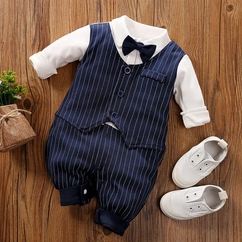Baby jumpsuit in cotton fabric with long sleeves for spring and autumn seasons in multiple colour and style options
