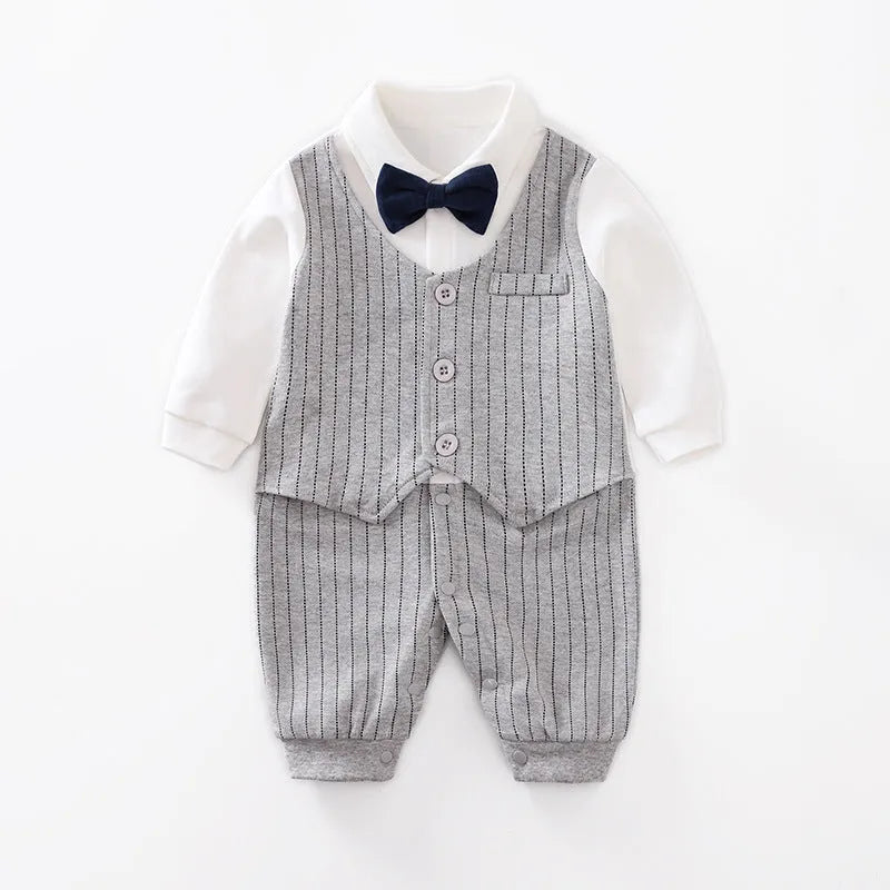 Baby jumpsuit in cotton fabric with long sleeves for spring and autumn seasons in multiple colour and style options
