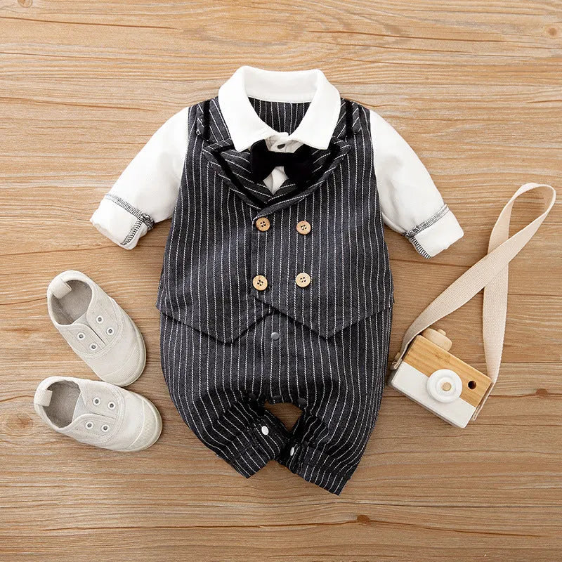 Baby jumpsuit in cotton fabric with long sleeves for spring and autumn seasons in multiple colour and style options