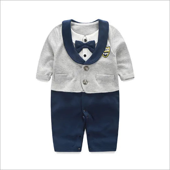Baby jumpsuit in cotton fabric with long sleeves for spring and autumn seasons in multiple colour and style options