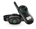 Waterproof rechargeable dog training collar with remote control in black or orange colour