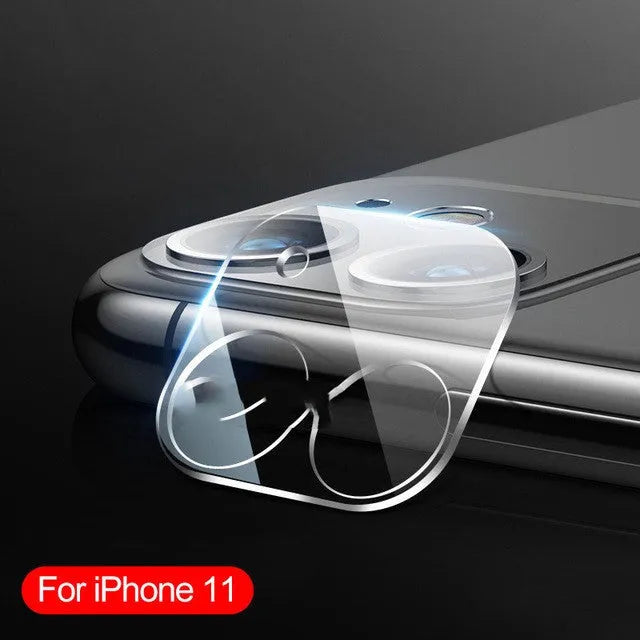 Camera lens tempered glass protector for Apple iPhone with anti-blue ray coating and edge-to-edge coverage