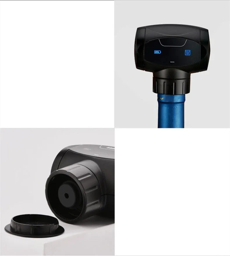 Electric vacuum wine stopper, metal body, black colour, Bachlos KZ-037, for home bar and promotional use