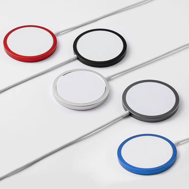 Magsafe magnetic wireless charger for iPhone with metal connector in multiple colour options