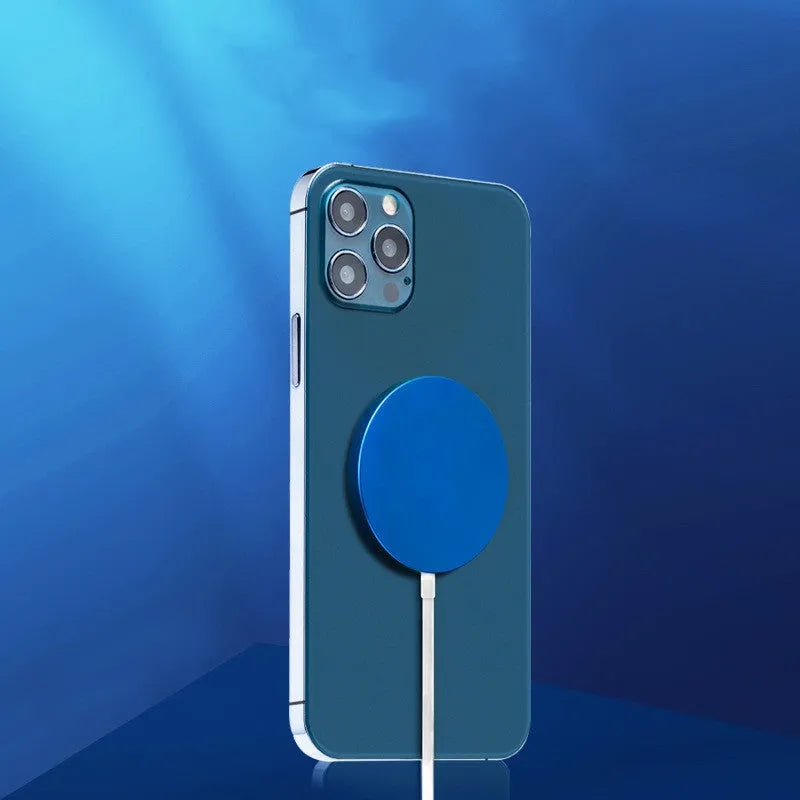 Magsafe magnetic wireless charger for iPhone with metal connector in multiple colour options