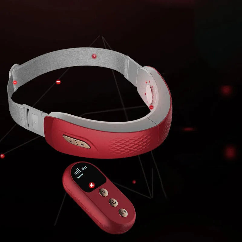 Micro-current high-frequency V face massage device with colour light, ABS silicone shell, in English red or white