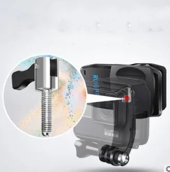 360-degree rotating backpack clip for GoPro cameras and phones with aluminium alloy construction
