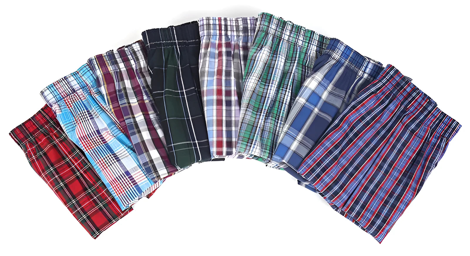 Men's loose cotton woven boxer shorts in breathable underwear design with elastic waistband