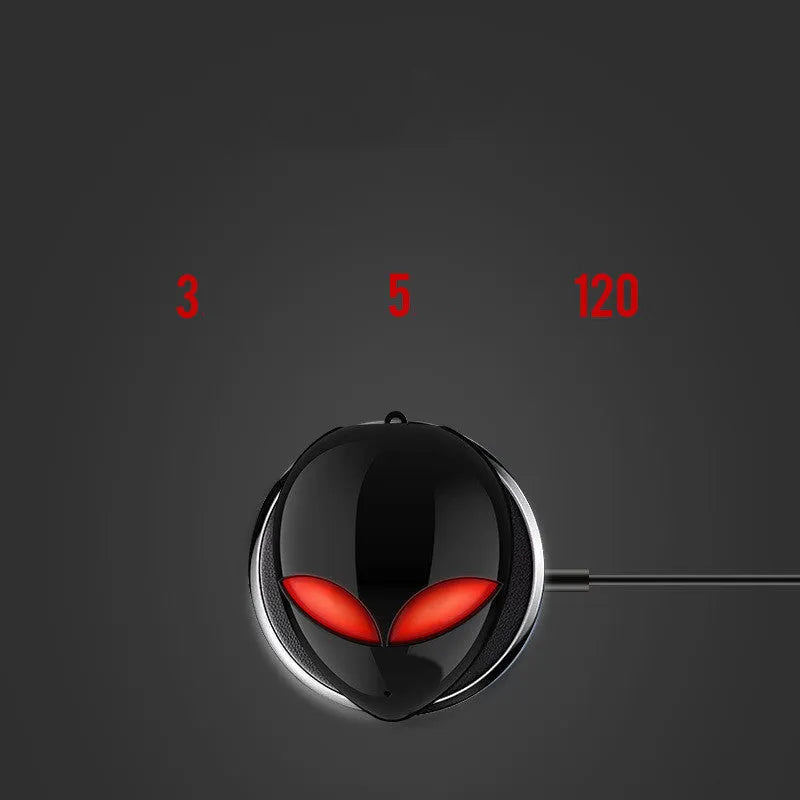 Creative Outer T8 Starman black wireless Bluetooth earphones with alien design in charging case