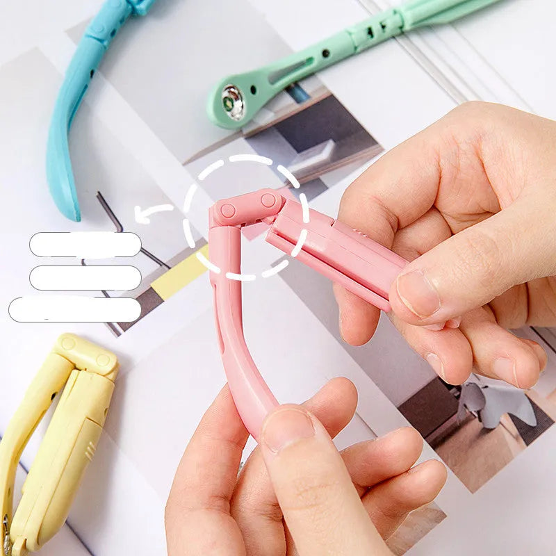Folding book light with battery power in yellow green blue pink colour options
