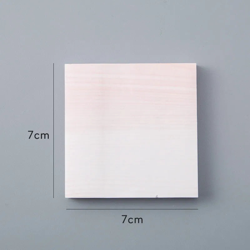 Lingyi cartoon sticky note paper in cement gray, marble, and texture red, large and small size options