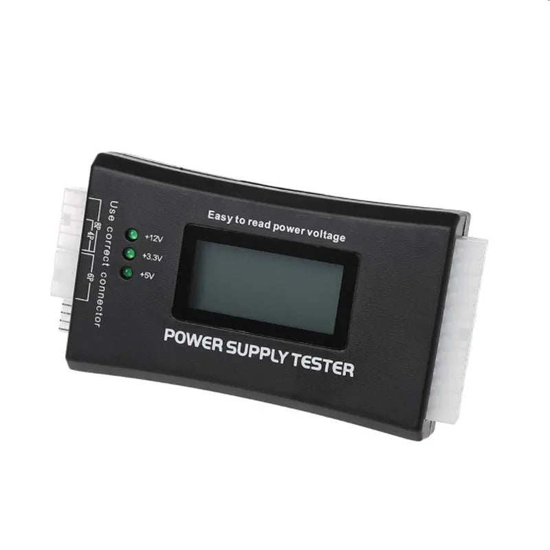 Chassis power supply tester LCD black aluminium alloy with multiple interface connectors