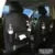 PU leather car seat back storage bag with multiple pockets and built-in trash can in various colours
