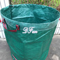 Green garden leaf bag made from PP plastic with multiple size options for garden waste collection
