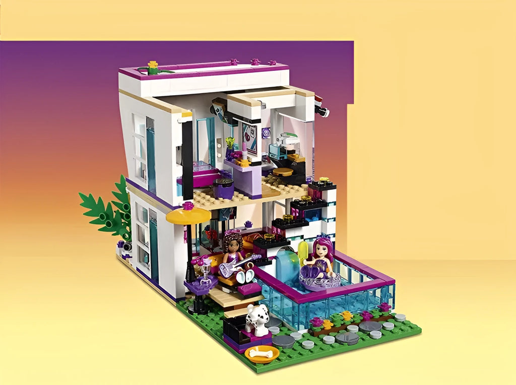 Big Star Liwei House building block set with 619 pieces, white ABS plastic, girl line, ages 6+, two figures