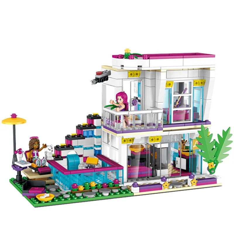 Big Star Liwei House building block set with 619 pieces, white ABS plastic, girl line, ages 6+, two figures