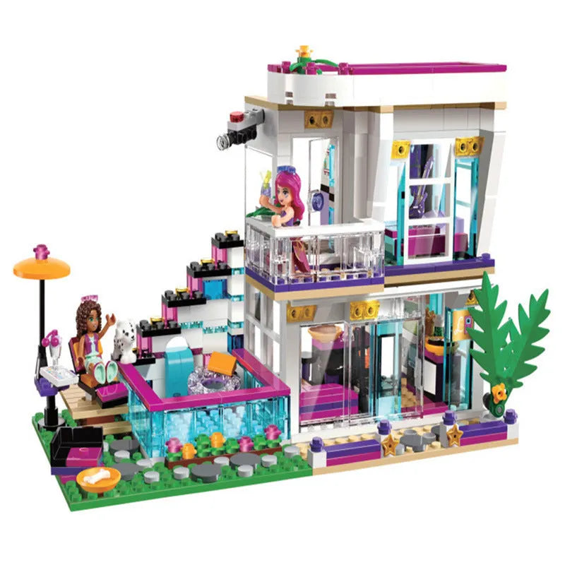 Big Star Liwei House building block set with 619 pieces, white ABS plastic, girl line, ages 6+, two figures