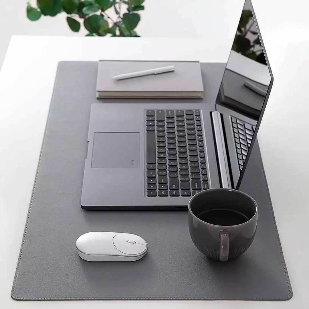 Xiaomi 80x40cm waterproof gaming office mouse pad in black with storage bag on a desk