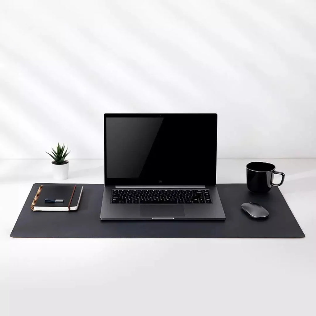 Xiaomi 80x40cm waterproof gaming office mouse pad in black with storage bag on a desk