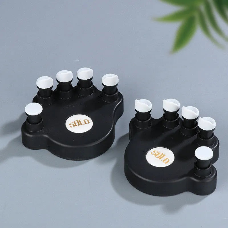 Vertical piano hand gesture straightener corrector in black, green, or pink colour options.